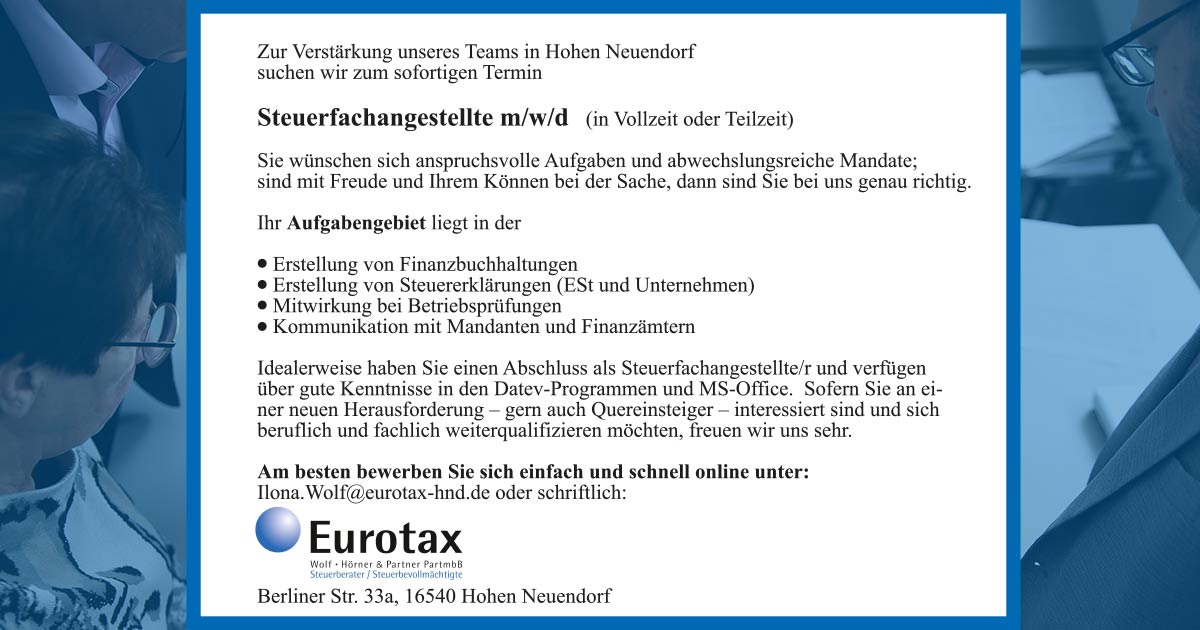 Steuerfachangestellte (m/w/d)